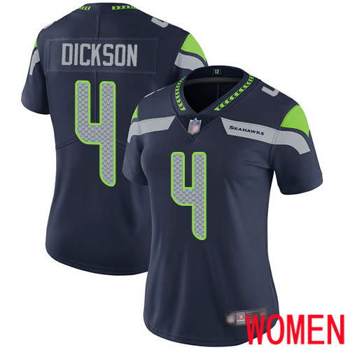 Seattle Seahawks Limited Navy Blue Women Michael Dickson Home Jersey NFL Football #4 Vapor Untouchable->youth nfl jersey->Youth Jersey